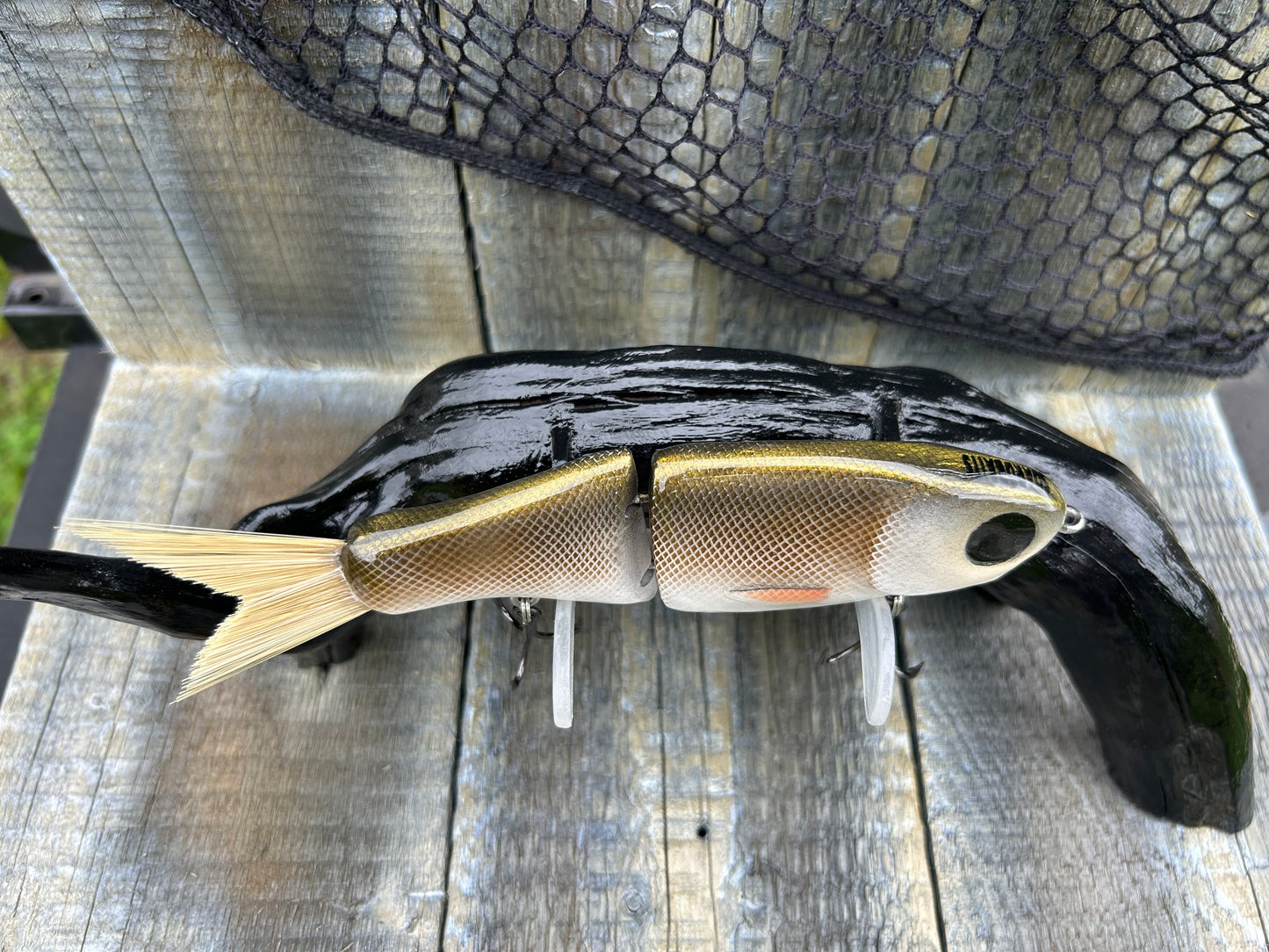 SOARDBAITS 6.75” SB SHAD MINI RESIN GLIDE BAIT! 1.9 oz slow sink!