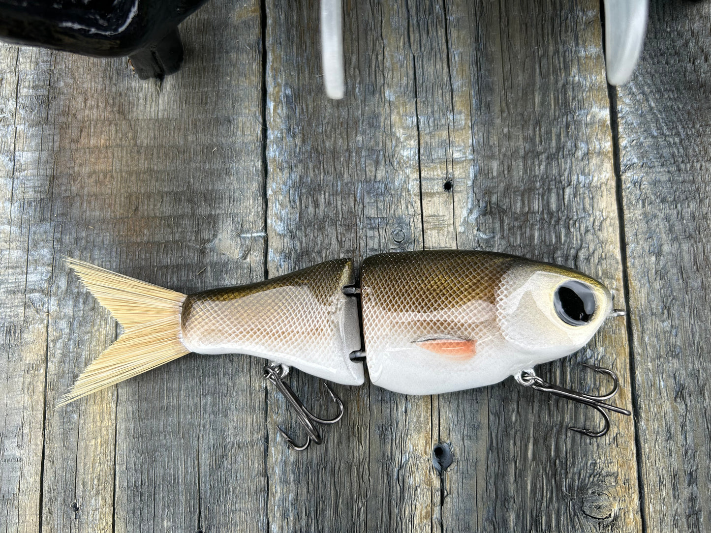 SOARDBAITS 6.75” SB SHAD MINI RESIN GLIDE BAIT! 1.9 oz slow sink!